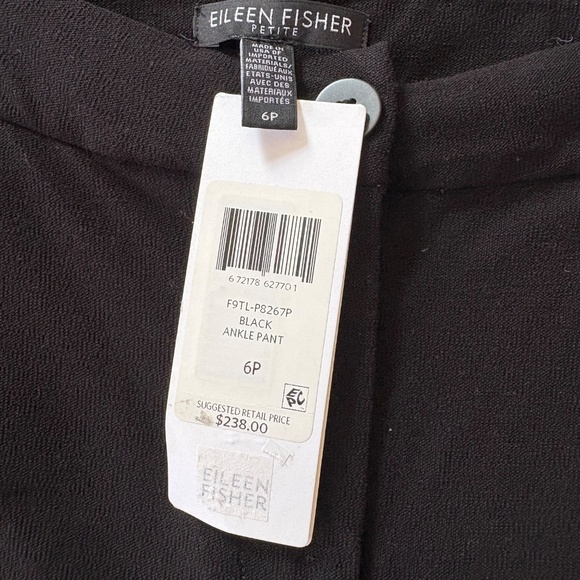 SOLD Eileen Fisher Lightweight Black Stretch Wide Leg Pants - Picture 8 of 12